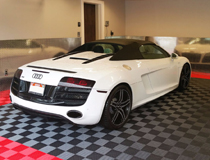 【紅色+灰色組合拼裝車(chē)庫(kù)地板】